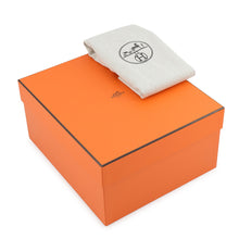 将图像加载到图库查看器中,HERMES Neo Garden Ecru/Blue Wootle Mail Toile H Negonda Leather Size 23
