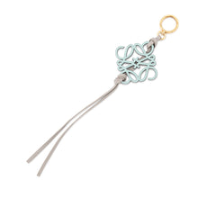 Load image into Gallery viewer, LOEWE Anagram Bag Charm White/Light Blue/Gray Leather