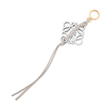 Load image into Gallery viewer, LOEWE Anagram Bag Charm White/Light Blue/Gray Leather