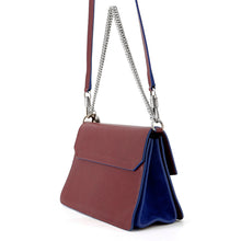 将图像加载到图库查看器中,Givenchy GV3 Shoulder Bag Bordeaux/Blue Leather suede Size Small
