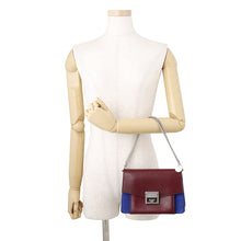 将图像加载到图库查看器中,Givenchy GV3 Shoulder Bag Bordeaux/Blue Leather suede Size Small