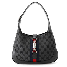Load image into Gallery viewer, BALENCIAGA ×BALENCIAGA The Hacker Hobo Bag Black680118 Canvas Leather Size Small