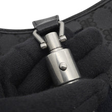 Load image into Gallery viewer, BALENCIAGA ×BALENCIAGA The Hacker Hobo Bag Black680118 Canvas Leather Size Small