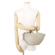 Load image into Gallery viewer, BALENCIAGA Ibiza Basket Bag Khaki695612 Nylon Leather Size Small