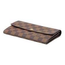 Load image into Gallery viewer, LOUIS VUITTON Portefeuille Sarah BrownN61734 Damier Ebene Canvas