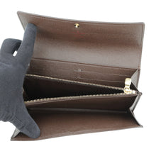 Load image into Gallery viewer, LOUIS VUITTON Portefeuille Sarah BrownN61734 Damier Ebene Canvas