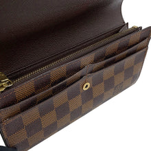 Load image into Gallery viewer, LOUIS VUITTON Portefeuille Sarah BrownN61734 Damier Ebene Canvas