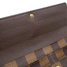 Load image into Gallery viewer, LOUIS VUITTON Portefeuille Sarah BrownN61734 Damier Ebene Canvas