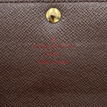 Load image into Gallery viewer, LOUIS VUITTON Portefeuille Sarah BrownN61734 Damier Ebene Canvas