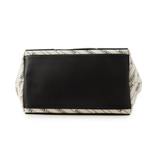 Load image into Gallery viewer, BALENCIAGA Navy Tote Bag White/Black339933 Canvas Leather Size S