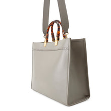 Load image into Gallery viewer, FENDI Sunshine 2-way Shoulder Bag Gray8BH386 Leather Size Medium