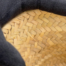Load image into Gallery viewer, Chloe Mercy Bucket Natural/White Raffia Leather Size Small