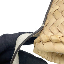 Load image into Gallery viewer, Chloe Mercy Bucket Natural/White Raffia Leather Size Small