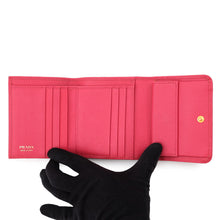 Load image into Gallery viewer, PRADA Tri-fold wallet Pink1MH176 Leather