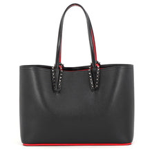 将图像加载到图库查看器中,Christian Louboutin CABATA Studded Tote Bag Black3205219CM53 Calf Leather Size Small