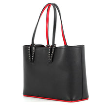 将图像加载到图库查看器中,Christian Louboutin CABATA Studded Tote Bag Black3205219CM53 Calf Leather Size Small