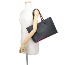 将图像加载到图库查看器中,Christian Louboutin CABATA Studded Tote Bag Black3205219CM53 Calf Leather Size Small