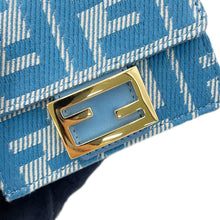 Load image into Gallery viewer, FENDI ZUCCA Baguette Tri-fold Wallet Blue8M0395AUNJF1SKL Canvas