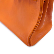 将图像加载到图库查看器中,HERMES Birkin Orange Chevre Myzore Goatskin Size 35