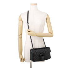 Load image into Gallery viewer, GUCCI GG Marmont ChainShoulder Bag Black443497 DTDFV 1000 Leather Size Small