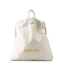 Load image into Gallery viewer, CHANEL CHANEL22 Backpack WhiteAS3313 Shiny Calf Leather Size Large