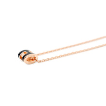 将图像加载到图库查看器中,HERMES Pop Ash Necklace Size Mini Black Lacquer Gold Plated