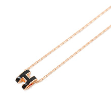 将图像加载到图库查看器中,HERMES Pop Ash Necklace Size Mini Black Lacquer Metal