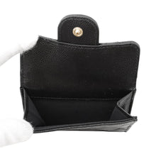 Load image into Gallery viewer, CHANEL Tri-fold Wallet Matelasse CC Logo Classic Small Flap Wallet Caviar Leather BlackAP0230 Caviar Leather
