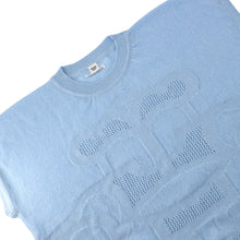 将图像加载到图库查看器中,HERMES Sleeveless knit top with "Lancegne du Sellier" motif. Size 40 Light BlueH6H2664D60234 Cashmere