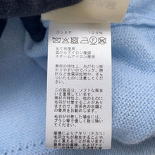 将图像加载到图库查看器中,HERMES Sleeveless knit top with "Lancegne du Sellier" motif. Size 40 Light BlueH6H2664D60234 Cashmere