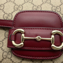 Load image into Gallery viewer, GUCCI GG Supreme Horsebit 1955 Top Handle 2-Way Bag Beige/Burgundy815206 GG Supreme Leather