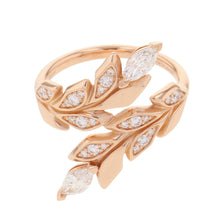 Load image into Gallery viewer, TIFFANY&Co. Victoria Vine Bypass Diamond Ring Size Approximately No. 9 18K Pink Gold