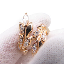 将图像加载到图库查看器中,TIFFANY&Co. Victoria Vine Bypass Diamond Ring Size Approximately No. 9 18K Pink Gold