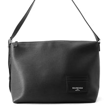 将图像加载到图库查看器中,BALENCIAGA Credit Messenger Bag Black8062472ABCC1000 Soft Grained Calf Leather Size Large
