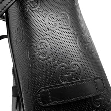 将图像加载到图库查看器中,GUCCI GG embossed Tote Bag Black625774 Leather