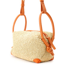 Load image into Gallery viewer, Bottega Veneta Loop top handle Natural/Burned Orange829212V5GX19254 Raffia Leather
