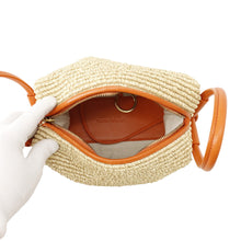 Load image into Gallery viewer, Bottega Veneta Loop top handle Natural/Burned Orange829212V5GX19254 Raffia Leather