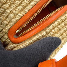 Load image into Gallery viewer, Bottega Veneta Loop top handle Natural/Burned Orange829212V5GX19254 Raffia Leather