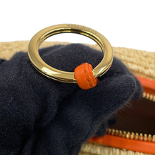 Load image into Gallery viewer, Bottega Veneta Loop top handle Natural/Burned Orange829212V5GX19254 Raffia Leather