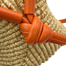 Load image into Gallery viewer, Bottega Veneta Loop top handle Natural/Burned Orange829212V5GX19254 Raffia Leather