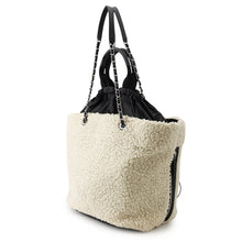 Load image into Gallery viewer, CHANEL Coco Neige Boa Black/Ivory Mouton Nylon