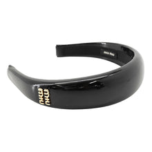 Load image into Gallery viewer, MIUMIU Patent Leather Headband Black5IH025 069 F0002 Patent Leather