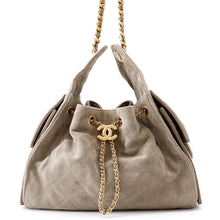 将图像加载到图库查看器中,CHANEL CHANEL25 ChainShoulder Bag GrayAS5293 suede Size Small