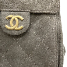 将图像加载到图库查看器中,CHANEL CHANEL25 ChainShoulder Bag GrayAS5293 suede Size Small
