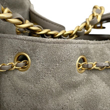 将图像加载到图库查看器中,CHANEL CHANEL25 ChainShoulder Bag GrayAS5293 suede Size Small