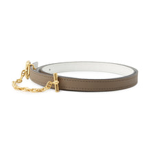 Load image into Gallery viewer, HERMES Carrousel Belt Size 75 Beige Dweimar/White Swift Leather Epsom