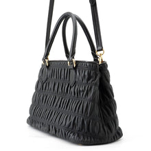 Load image into Gallery viewer, PRADA Gathered 2WAY Handbag Black1BA173_2B25_F0002 Nappa Goful