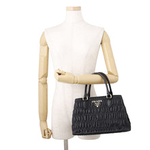 Load image into Gallery viewer, PRADA Gathered 2WAY Handbag Black1BA173_2B25_F0002 Nappa Goful