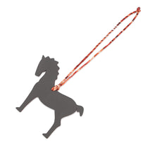Load image into Gallery viewer, HERMES Petit Ash Horse Gray/Green Epsom Chevre Myzore Goatskin