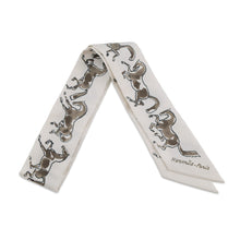 Load image into Gallery viewer, HERMES Twilly horse of freedom White/Vert・Deux Gris/Bronze Silk100%